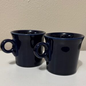 Vintage Cobalt Blue Homer Laughlin Fiestaware Coffee Mugs